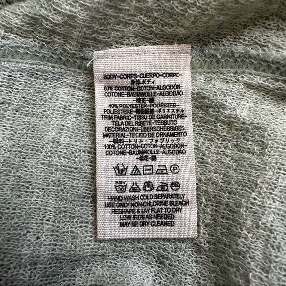 Free People Frida Mint Green Floral Embroidered Gauzy Knit Tank Top, Sz Medium - Picture 10 of 13